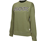 Image of Glock AP96260 Crewneck Raglan Fleece Olive Cotton/Polyester Long Sleeve Small - Women's