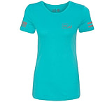 Image of Glock Ladies "glock Girl Flag Tee" Short Sleeve Med Teal