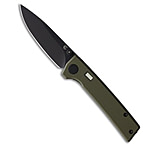 Image of Glow Rhino Fermi Liner Lock Knife OD Green G-10 + Tritium Thumb Stud 3 Black 3CF81E51