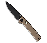 Image of Glow Rhino Fermi Liner Lock Knife Tan G-10 + Tritium Thumb Stud 3 Black EFC9CEA1