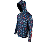 Image of Googan Squad Patriotic Jigs Hooded Long-Sleeve Shirt w/Mesh Back - Men's