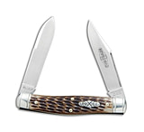 Image of Great Eastern GEC #81 Northfield UN-X-LD Bull Moose Pocket Knife 3.8 Amber Jigged Bone 811217 1B933B5A