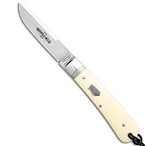 Image of Great Eastern GEC Northfield Stingray Fixed Blade Knife Ivory Linen Micarta 3.1 Satin 850F4332