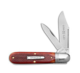 Image of Great Eastern GEC Northfield UN-X-LD Bullet Barlow Pocket Knife Red Sawcut Bone 2.8 Satin 82420A9D