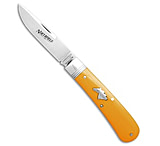 Image of Great Eastern GEC Northfield UN-X-LD Mustang Pocket Knife Yellow Linen Micarta 3.5 Satin A38CBB67