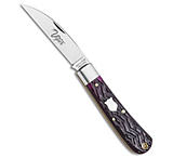 Image of Great Eastern GEC Tidioute Cutlery Viper Pocket Knife Black Plum Jigged Bone 3 Satin 470120 98733361