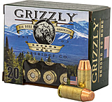 Grizzly Cartridge 40 S&amp;W 200 Grain Full Metal Jacket Flat Point Brass Cased Pistol Ammo, 1000 FPS, 20 Rounds, 815152012814