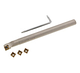 Image of Grizzly Industrial Length 5 Pc Boring Bar Set with 4 Carbide Inserts