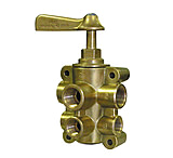 Image of GROCO 6-Port NPT Bronze Fuel Valve 1/2&quot; Main