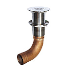 Image of GROCO 1-1/2&quot; Hose Barb Stainless Straight Deck Drain