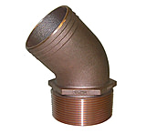 Image of GROCO 1-1/2&quot; NPT Bronze 45 Degree Pipe to 1-1/2&quot; Hose