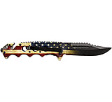 Image of Guard Dog Security Guard Dog Knife American Flag W/ 3d Skull Folder 3.5&quot; Blade!