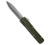Image of Guardian Tactical Scout D/E OTF Knife OD Green Aluminum 3.5 SW Serr Elmax F16B55AC