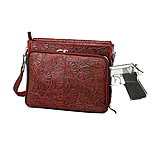 Image of Gun Tote'n Mamas Concealed Carry Tooled American Cowhide Shoulder Bag,10.25x8in
