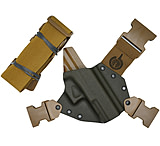 GunfightersINC Kenai Kydex Shell Nylon Harness Chest Holster, Fits Springfield Hellcat, Right Hand Gray Shell, Coyote Brown Harness, KN-HELLCAT-040221