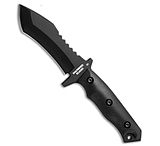 Image of Halfbreed Blades MCK-02 Medium Clearance Knife Tanto Fixed Blade 4.5 Black DDF6849A