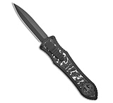 Image of Hawk Knife Designs G&amp;G Hawk Custom Deadlock Model C D/A OTF Knife Ti/Crossout White CF 3.5 DLC 91C6326B