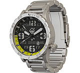 Image of Hazard 4 HeavyWaterDiver BlackTie B Ti Bracelet Yellow GMT