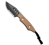 Image of Heretic Knives Kobold Fixed Blade Knife FDE/G-10 2.625 Black Serr EEE38305