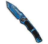 Image of Heretic Knives Wraith Auto Tanto Knife Blue Cel Shade 3.6 Blue Cel Shade 371C4FB3