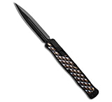 Image of Heretic Knives Heretic Cleric II D/E Auto Knife Black W/Flamed Titanium Inlay 4 DLC 79C718D1