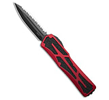 Image of Heretic Knives Colossus D/E OTF Automatic Knife Red 3.5 Black DLC Full Serr 71CDC70C