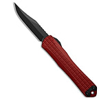 Image of Heretic Knives Manticore S Bowie OTF Automatic Knife Red Aluminum 2.6 DLC 72C00715