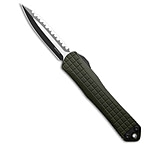 Image of Heretic Knives Manticore S OTF Knife OD Green Frag Al 2.63 Two-Tone Full Serr A38A759B
