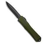 Image of Heretic Knives Manticore X Recurve OTF Knife Green Frag Aluminum 3.75 DLC 64C68C90