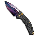 Image of Heretic Knives Martyr Automatic Knife CF w/ Gold TiN HW 3 Blued Damascus 8A717BA2