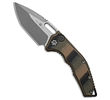 Image of Heretic Knives Medusa Auto Tanto MagnaCut Knife Camo G-10 3 Battleworn 63F23709