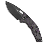 Image of Heretic Knives Medusa Automatic Knife Camo Carbon Purple 3 Black DLC 6626716B