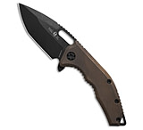 Image of Heretic Knives Medusa Manual Frame Lock Knife Antique Bronze Ti 3 DLC 3A1646CB