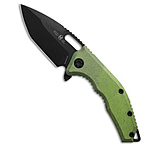 Image of Heretic Knives Medusa Manual Frame Lock Knife Antique Green Ti 3 DLC 87AB09F3