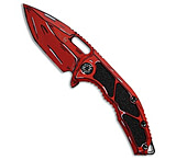 Image of Heretic Knives Medusa Manual Frame Lock Knife Red Cell-Shaded Ti 3 Cerakote 75D29472