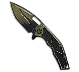 Image of Heretic Knives Medusa Manual Frame Lock OD Green Cel Shade Ti 3 Cerakote 568877A8