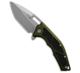Image of Heretic Knives Medusa Manual MagnaCut Frame Lock Knife Green Aluminum 3.4 SW 7790400B