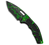 Image of Heretic Knives Medusa Recurve Automatic Knife UV Toxic Magma 3 Black 077A80BC