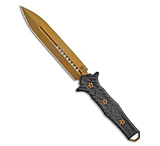 Image of Heretic Knives Nephilim Fixed Blade Knife Carbon Fiber 6.5 Gold Ti Nitride 5E3EF173