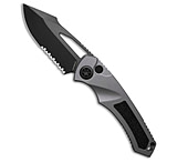 Image of Heretic Knives Pariah MagnaCut Button Lock Knife Gray/Black Al 3.8 DLC Serr C4680C52