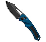 Image of Heretic Knives Pariah Manual Button Lock Knife Blue Aluminum 3.8 DLC 499BFD2A