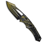 Image of Heretic Knives Pariah Tritium Inlay Button Lock OD Green Cel-Shade 3.8 Green 08C1F4E8