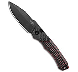Image of Heretic Knives Wraith Auto Knife Carbon Fiber/Aluminum Red Dist 3.6 Black 431DCD01