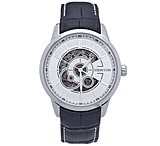Image of Heritor Automatic Davies Semi-Skeleton Leather-Band Watch - Men's