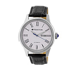 Image of Heritor Automatic Prescott Leather-Band Watch with Day/Date