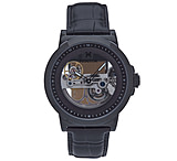 Image of Heritor Automatic Xander Semi-Skeleton Leather-Band Watch - Men's