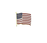 Image of HERO'S PRIDE American Wavy Flag Pin - 7/8''x3/4''