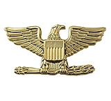Image of HERO'S PRIDE Colonel Pin W/ Regular/clutch Back - 1'' High - Pair