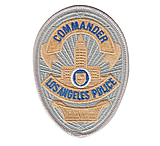 Image of HERO'S PRIDE Lapd Commander Badge Patch 2 11/16''x3 5/8'' - Pair