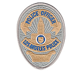 Image of HERO'S PRIDE Lapd Officer Badge Patch 2 11/16''x3 5/8'' - Pair
